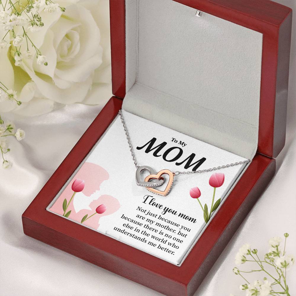 Mother Daughter Necklace Gift with Message Card Inside
