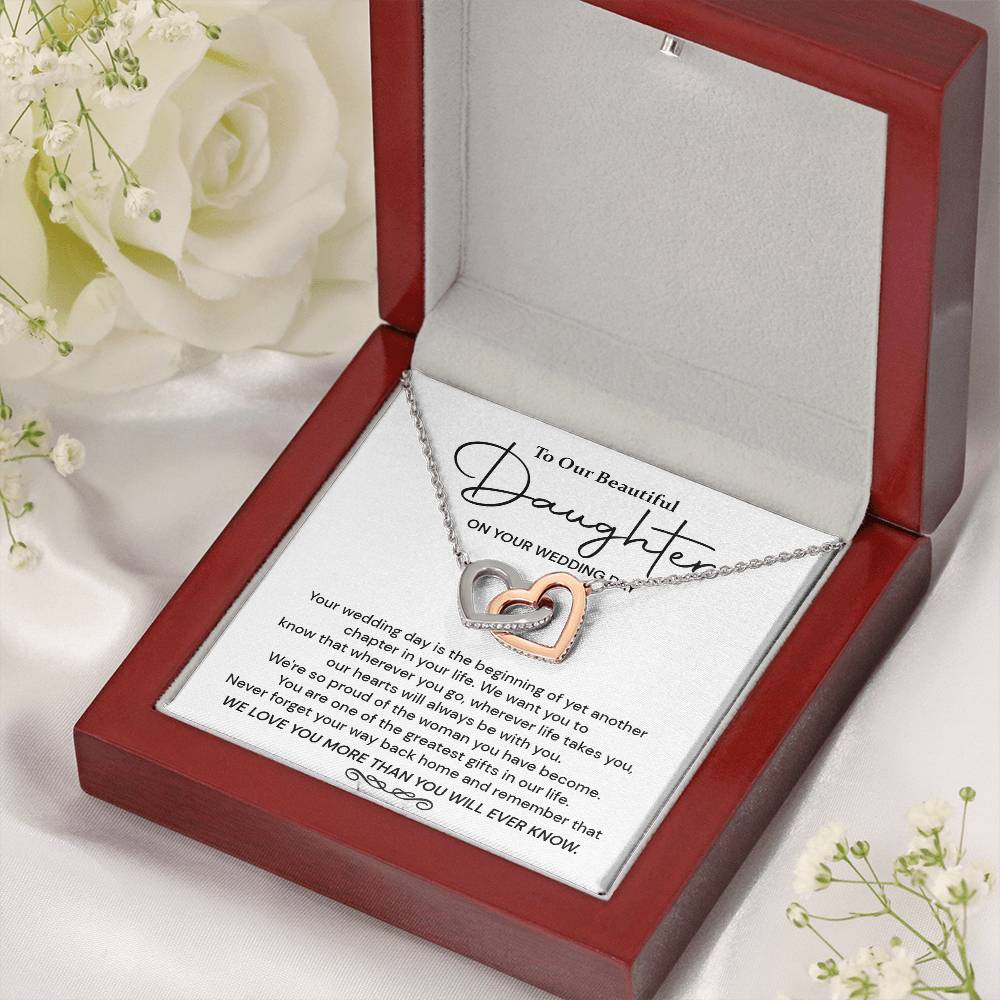 To Our Beautiful Daughter On Your Wedding Day Daughter Wedding Day Gift Wedding Necklace For Daughter Sentimental Wedding Gift For Daughter Meaningful Wedding Gift From Parents Celebrating Daughter On Wedding Day Emotional Gift For Daughter From Parents