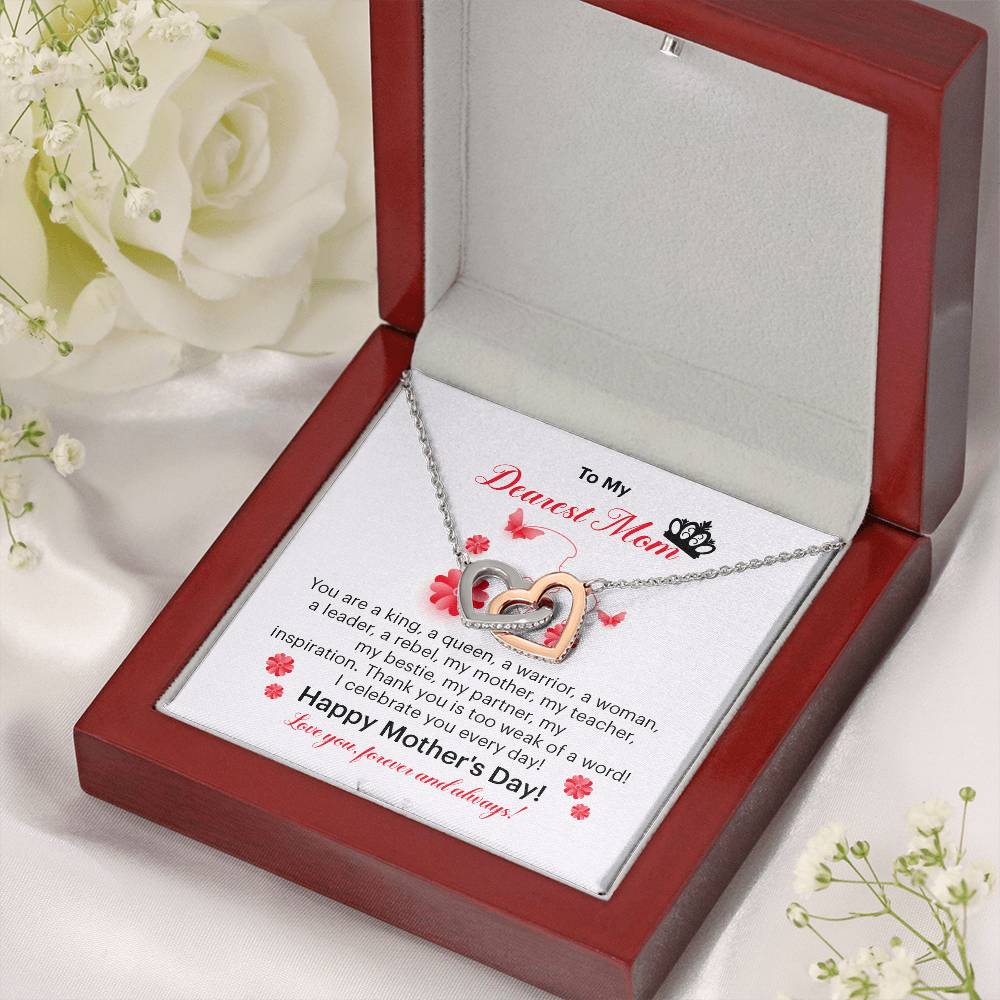 Dearest Mom Necklace Gift – Mother’s Day Message Card