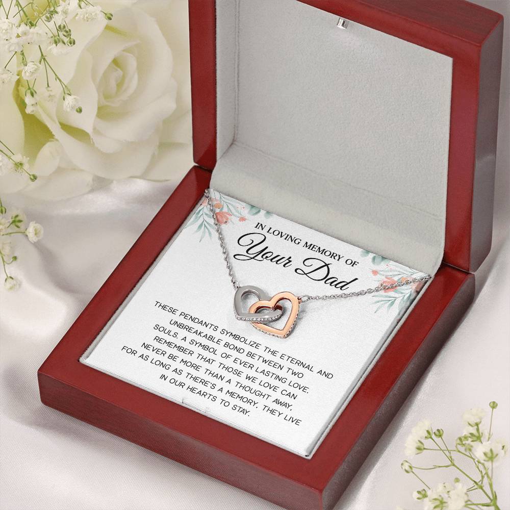 Memorial Necklace for Dad Eternal Bond Tribute Gift