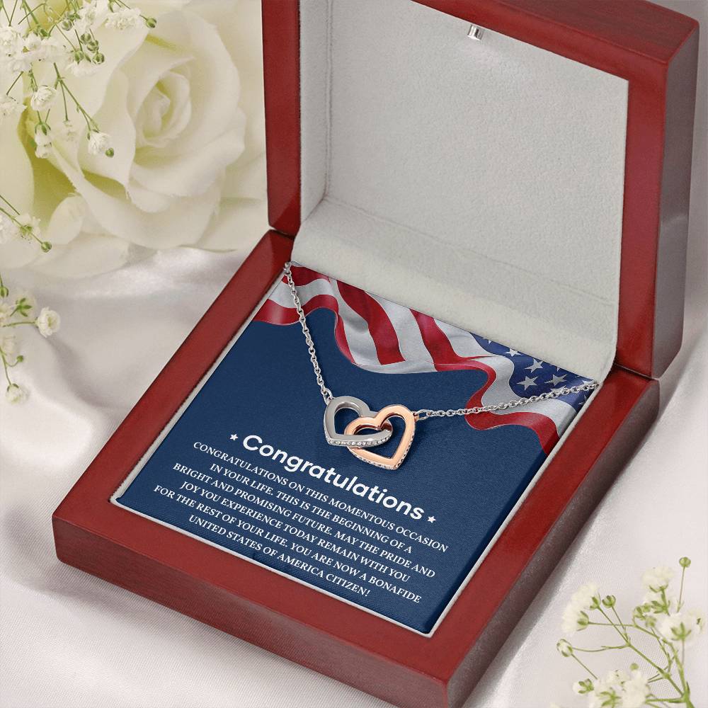 Congratulations Necklace For New U.s. Citizen Necklace For U.s. Citizen Amelia Gift For New American Patriot Proud New Citizen Jewelry Necklace For Becoming A U.s. Citizen U.s. Patriot Achievement Necklace Necklace For Achieving U.s. Citizenship