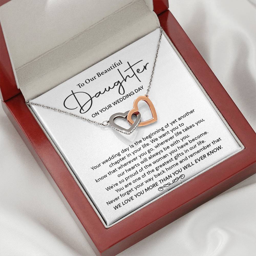 To Our Beautiful Daughter On Your Wedding Day Daughter Wedding Day Gift Wedding Necklace For Daughter Sentimental Wedding Gift For Daughter Meaningful Wedding Gift From Parents Celebrating Daughter On Wedding Day Emotional Gift For Daughter From Parents