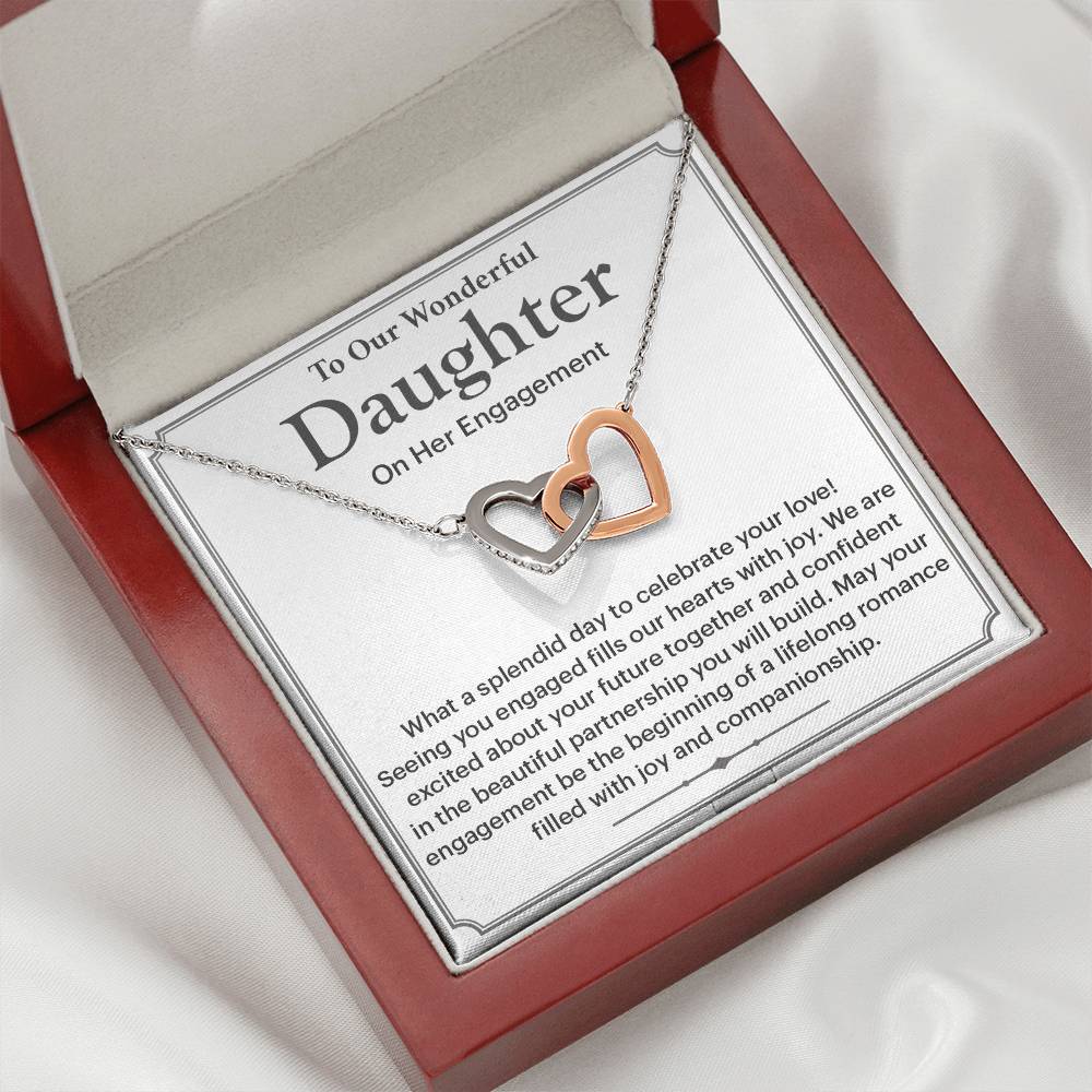 To Our Wonderful Daughter Daughter Engagement Necklace Engagement Gift For Daughter Sentimental Gift For Daughter’s Engagement Jewelry Gift For Daughter’s Engagement Wedding Journey Gift For Daughter Jewelry Gift For Daughter Special Engagement Gift