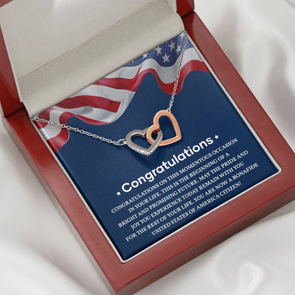 Congratulations Necklace For New U.s. Citizen Necklace For U.s. Citizen Amelia Gift For New American Patriot Proud New Citizen Jewelry Necklace For Becoming A U.s. Citizen U.s. Patriot Achievement Necklace Necklace For Achieving U.s. Citizenship