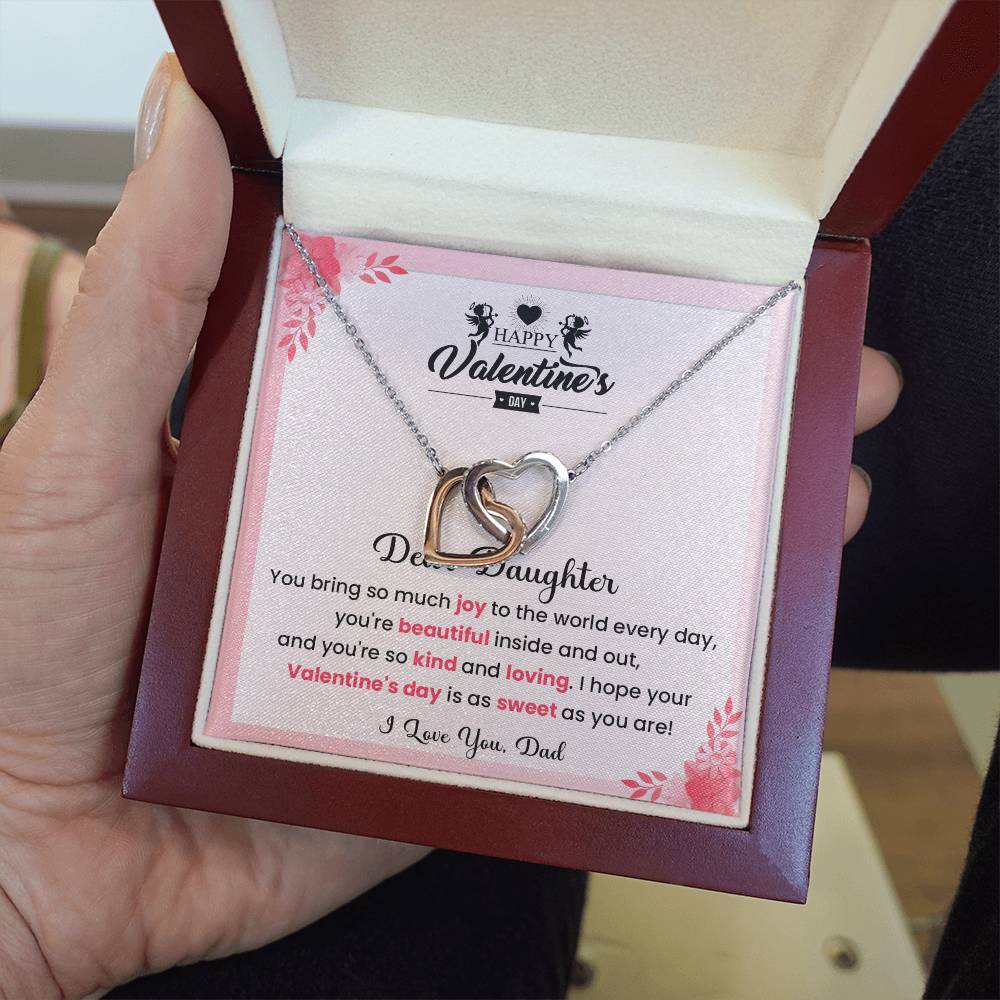 Valentine’s Heart Necklace for Daughter Gift