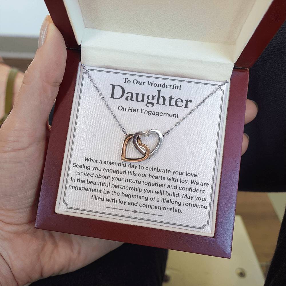 To Our Wonderful Daughter Daughter Engagement Necklace Engagement Gift For Daughter Sentimental Gift For Daughter’s Engagement Jewelry Gift For Daughter’s Engagement Wedding Journey Gift For Daughter Jewelry Gift For Daughter Special Engagement Gift