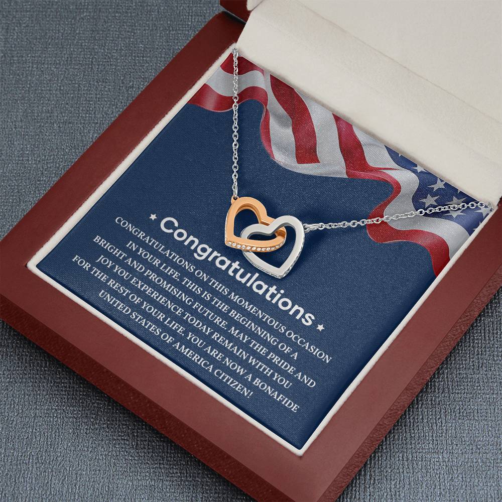 Congratulations Necklace For New U.s. Citizen Necklace For U.s. Citizen Amelia Gift For New American Patriot Proud New Citizen Jewelry Necklace For Becoming A U.s. Citizen U.s. Patriot Achievement Necklace Necklace For Achieving U.s. Citizenship