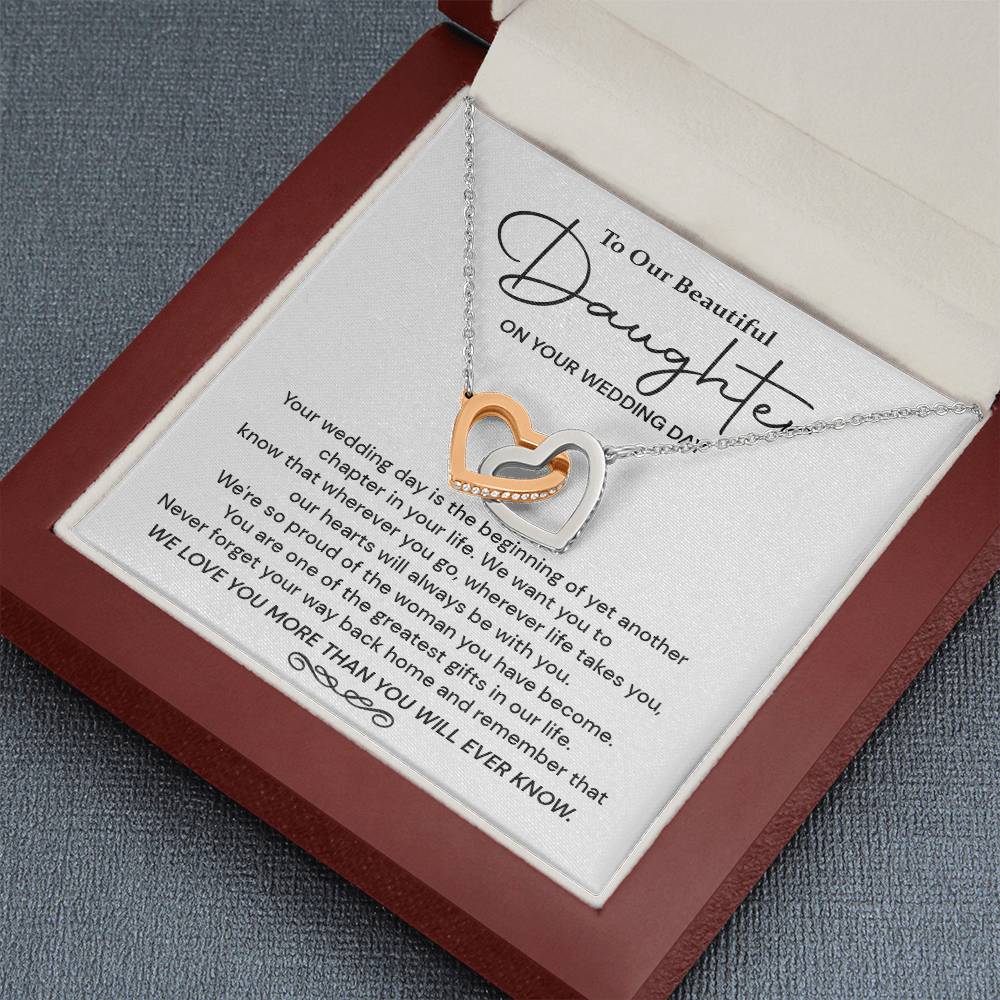 To Our Beautiful Daughter On Your Wedding Day Daughter Wedding Day Gift Wedding Necklace For Daughter Sentimental Wedding Gift For Daughter Meaningful Wedding Gift From Parents Celebrating Daughter On Wedding Day Emotional Gift For Daughter From Parents