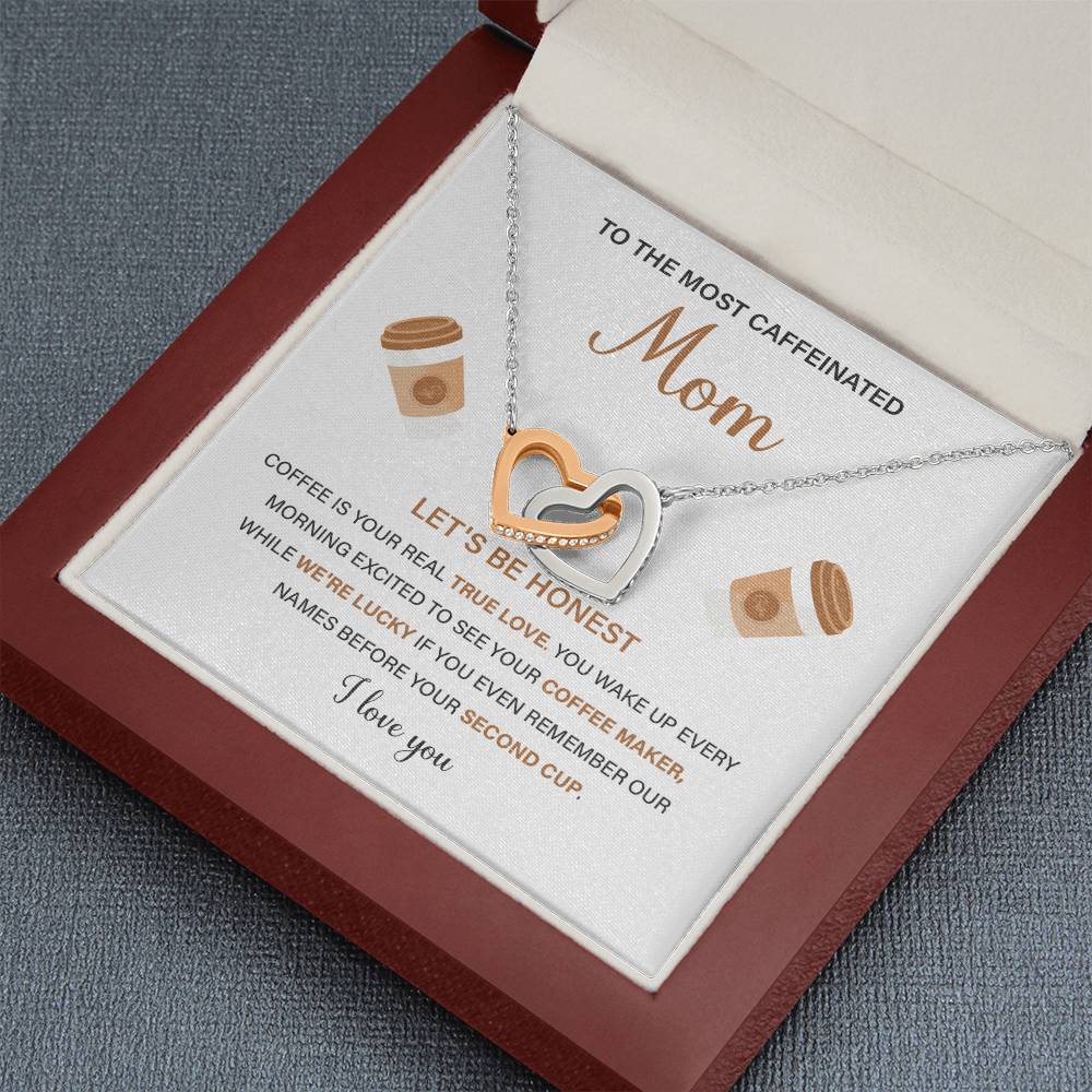 To The Most Caffeinated Mom Caffeinated Mom Necklace Gift Best Mom Ever Necklace Bond With Mom Necklace Spiritual Bond With Mom Necklace Forever Loved Mom Necklace Eternal Bond With Mom Necklace Thoughtful Gift For Mom Unique Gift For Mother-child Bond