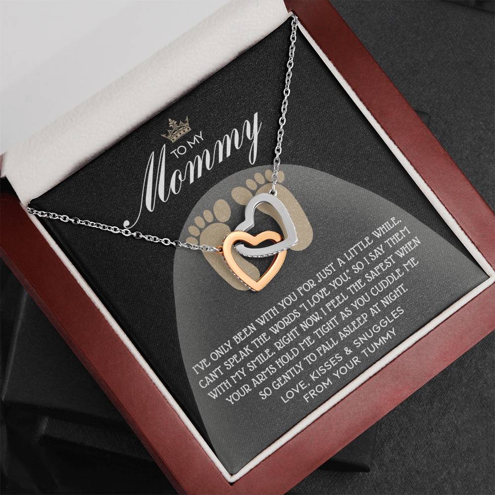 Pregnancy Necklace Gift for Mom from Bump with Sentimental Card