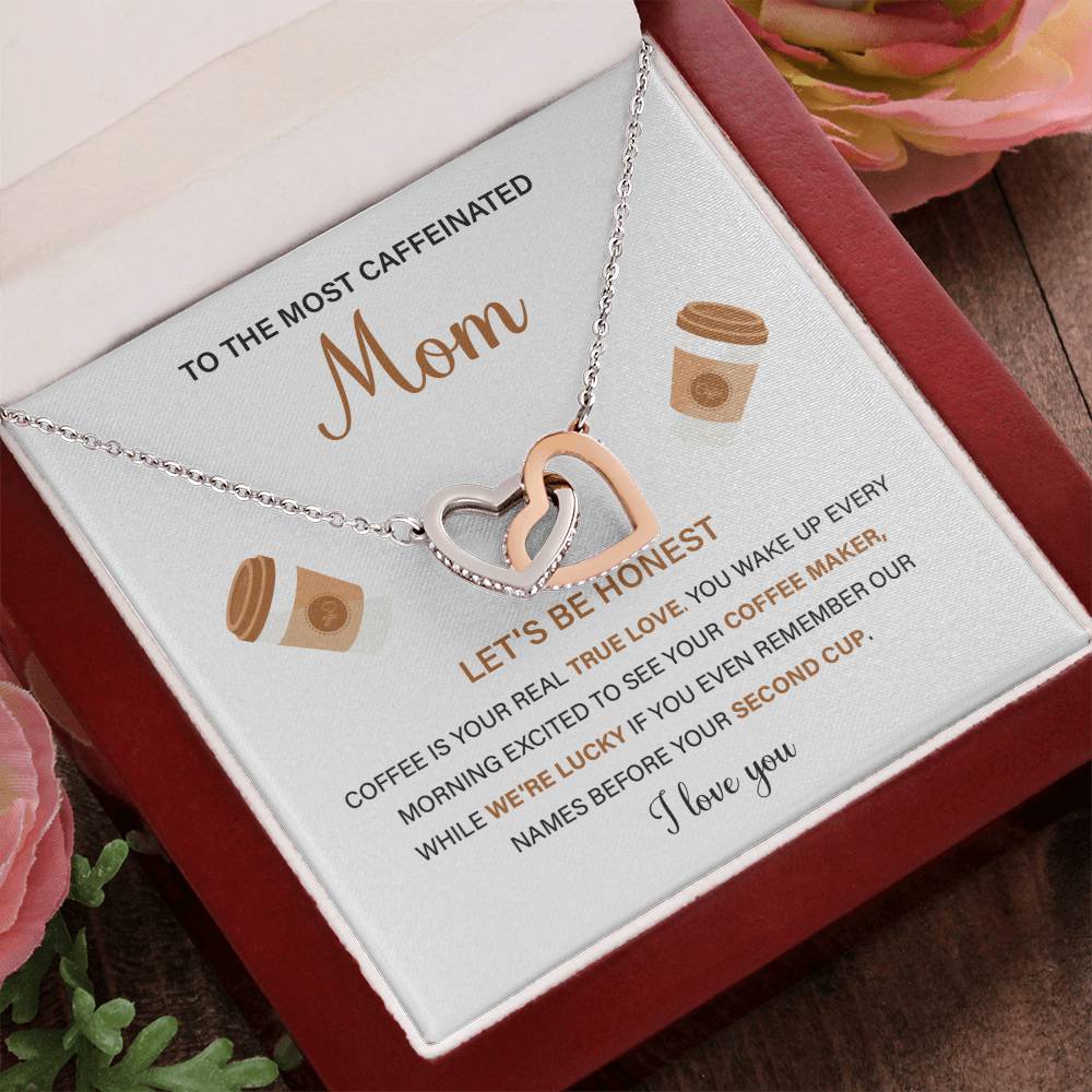 To The Most Caffeinated Mom Caffeinated Mom Necklace Gift Best Mom Ever Necklace Bond With Mom Necklace Spiritual Bond With Mom Necklace Forever Loved Mom Necklace Eternal Bond With Mom Necklace Thoughtful Gift For Mom Unique Gift For Mother-child Bond