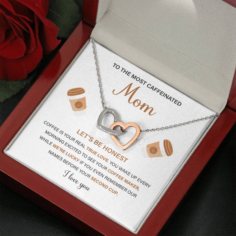 To The Most Caffeinated Mom Caffeinated Mom Necklace Gift Best Mom Ever Necklace Bond With Mom Necklace Spiritual Bond With Mom Necklace Forever Loved Mom Necklace Eternal Bond With Mom Necklace Thoughtful Gift For Mom Unique Gift For Mother-child Bond