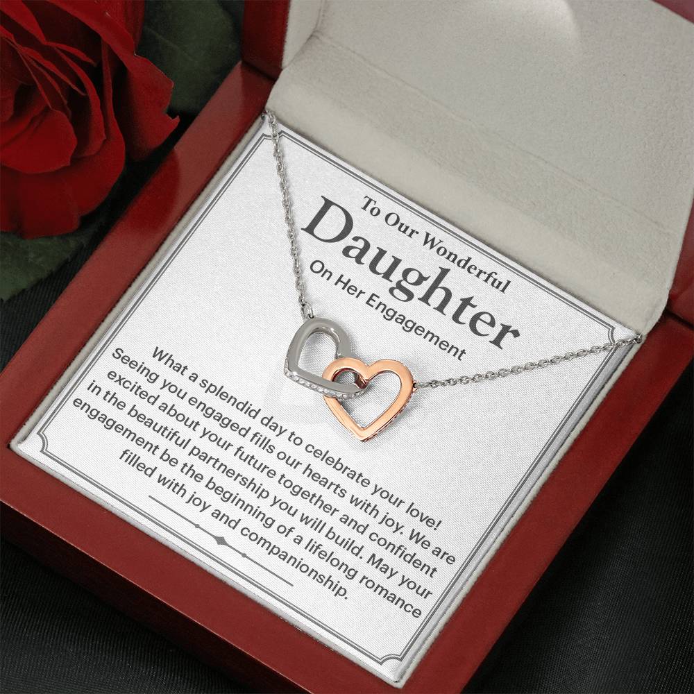 To Our Wonderful Daughter Daughter Engagement Necklace Engagement Gift For Daughter Sentimental Gift For Daughter’s Engagement Jewelry Gift For Daughter’s Engagement Wedding Journey Gift For Daughter Jewelry Gift For Daughter Special Engagement Gift