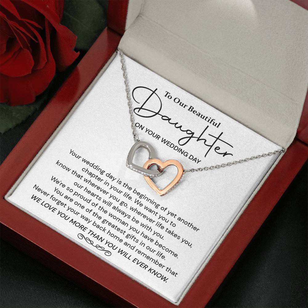 To Our Beautiful Daughter On Your Wedding Day Daughter Wedding Day Gift Wedding Necklace For Daughter Sentimental Wedding Gift For Daughter Meaningful Wedding Gift From Parents Celebrating Daughter On Wedding Day Emotional Gift For Daughter From Parents