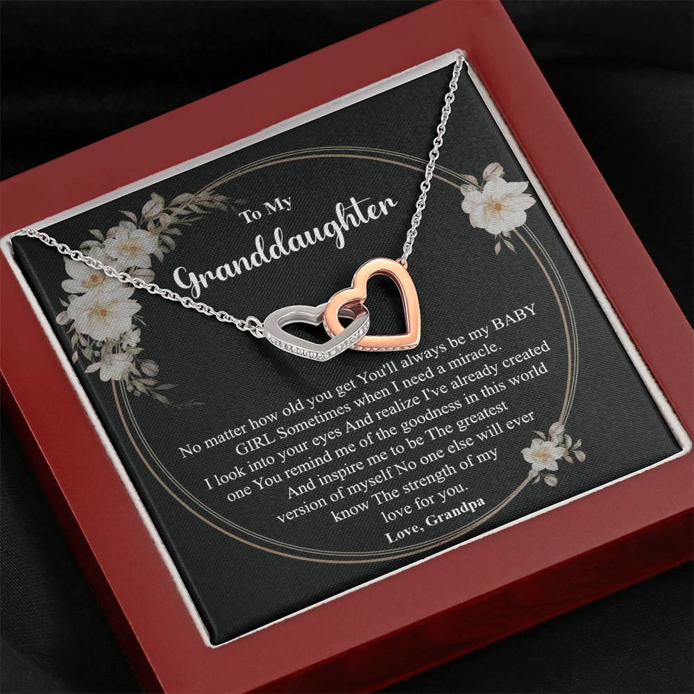 Granddaughter Necklace from Grandpa – Gift Box Message