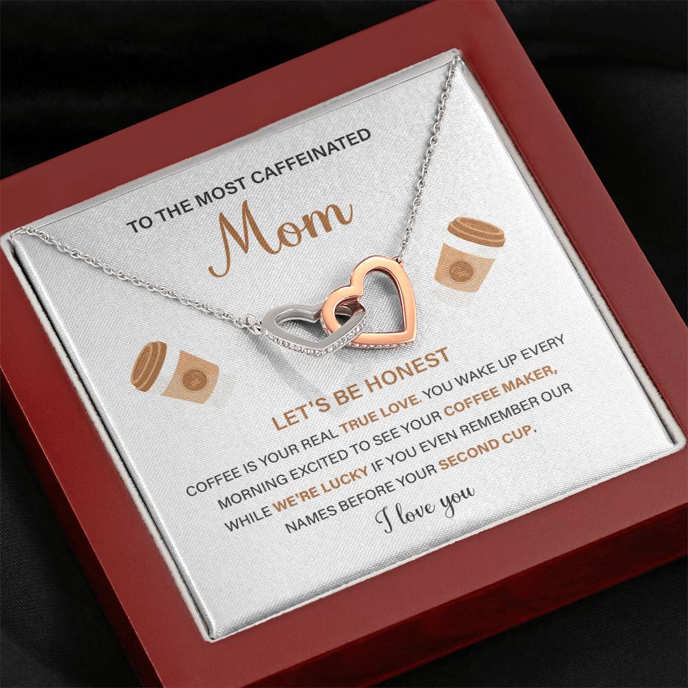 To The Most Caffeinated Mom Caffeinated Mom Necklace Gift Best Mom Ever Necklace Bond With Mom Necklace Spiritual Bond With Mom Necklace Forever Loved Mom Necklace Eternal Bond With Mom Necklace Thoughtful Gift For Mom Unique Gift For Mother-child Bond