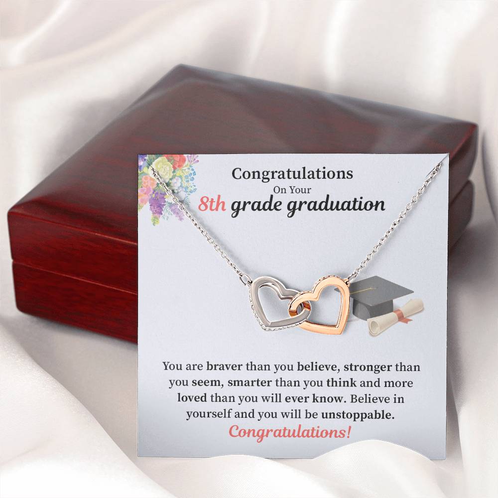 8th Grade Graduation Necklace Gift for Daughter or Granddaughter