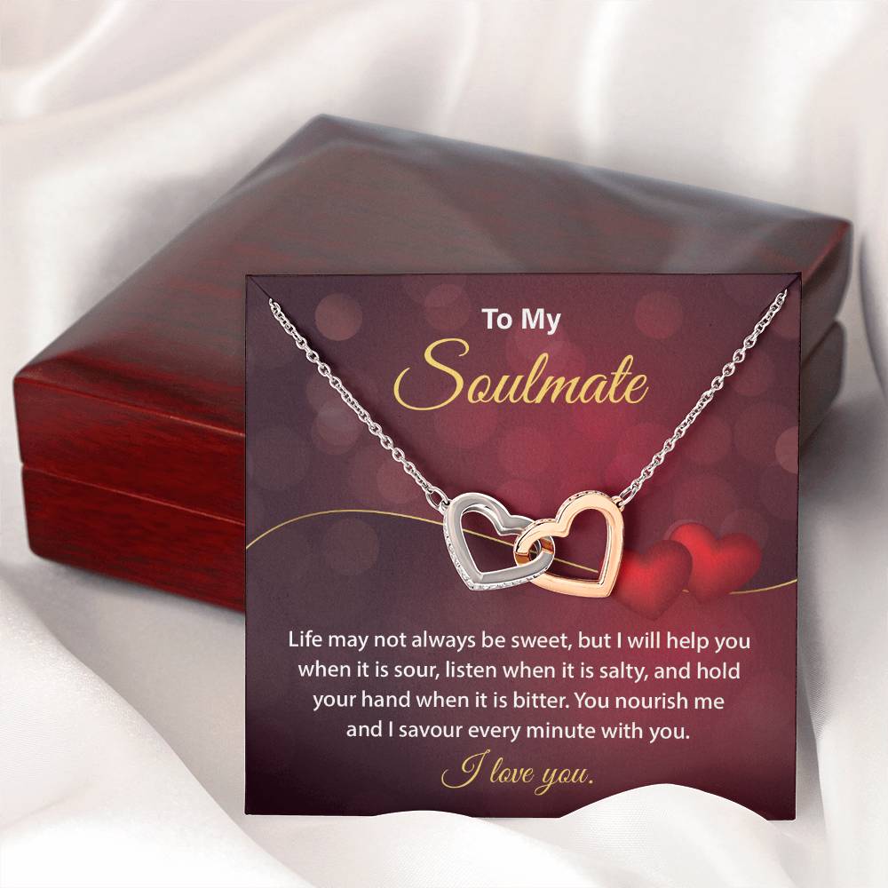 Soulmate Necklace Gift for Her – Message Card & Box