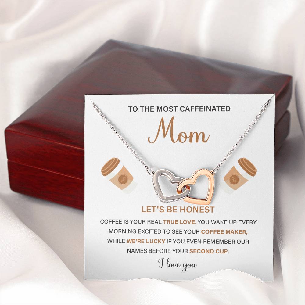 To The Most Caffeinated Mom Caffeinated Mom Necklace Gift Best Mom Ever Necklace Bond With Mom Necklace Spiritual Bond With Mom Necklace Forever Loved Mom Necklace Eternal Bond With Mom Necklace Thoughtful Gift For Mom Unique Gift For Mother-child Bond