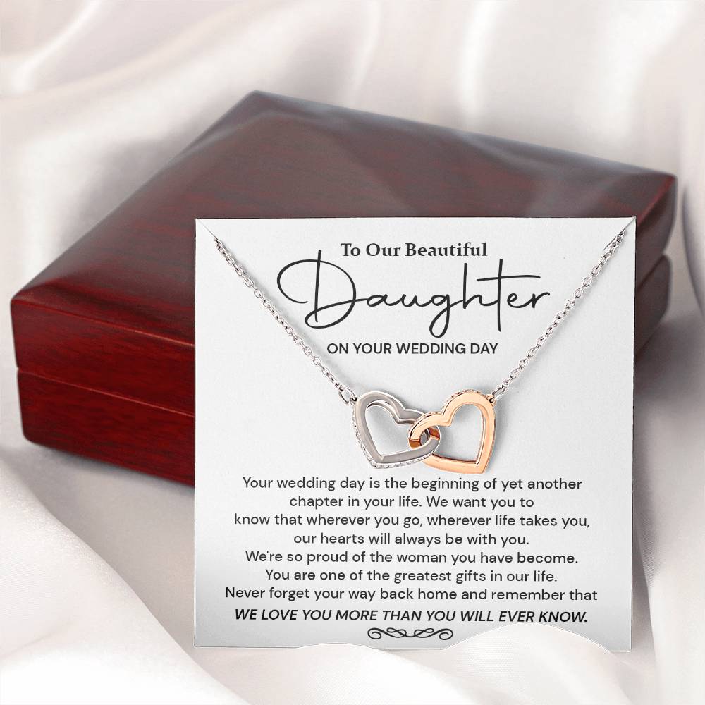 To Our Beautiful Daughter On Your Wedding Day Daughter Wedding Day Gift Wedding Necklace For Daughter Sentimental Wedding Gift For Daughter Meaningful Wedding Gift From Parents Celebrating Daughter On Wedding Day Emotional Gift For Daughter From Parents