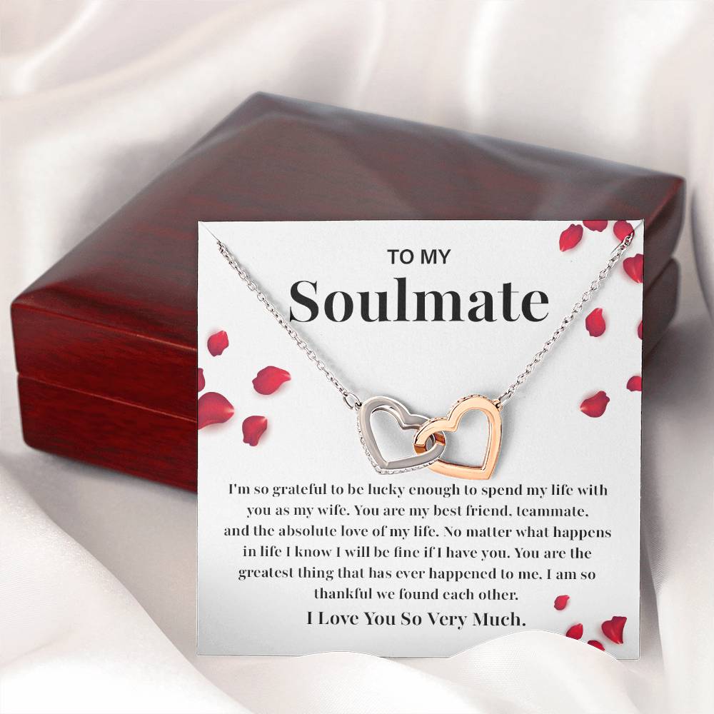 Soulmate Necklace Gift for Wife – Heart Pendant Box