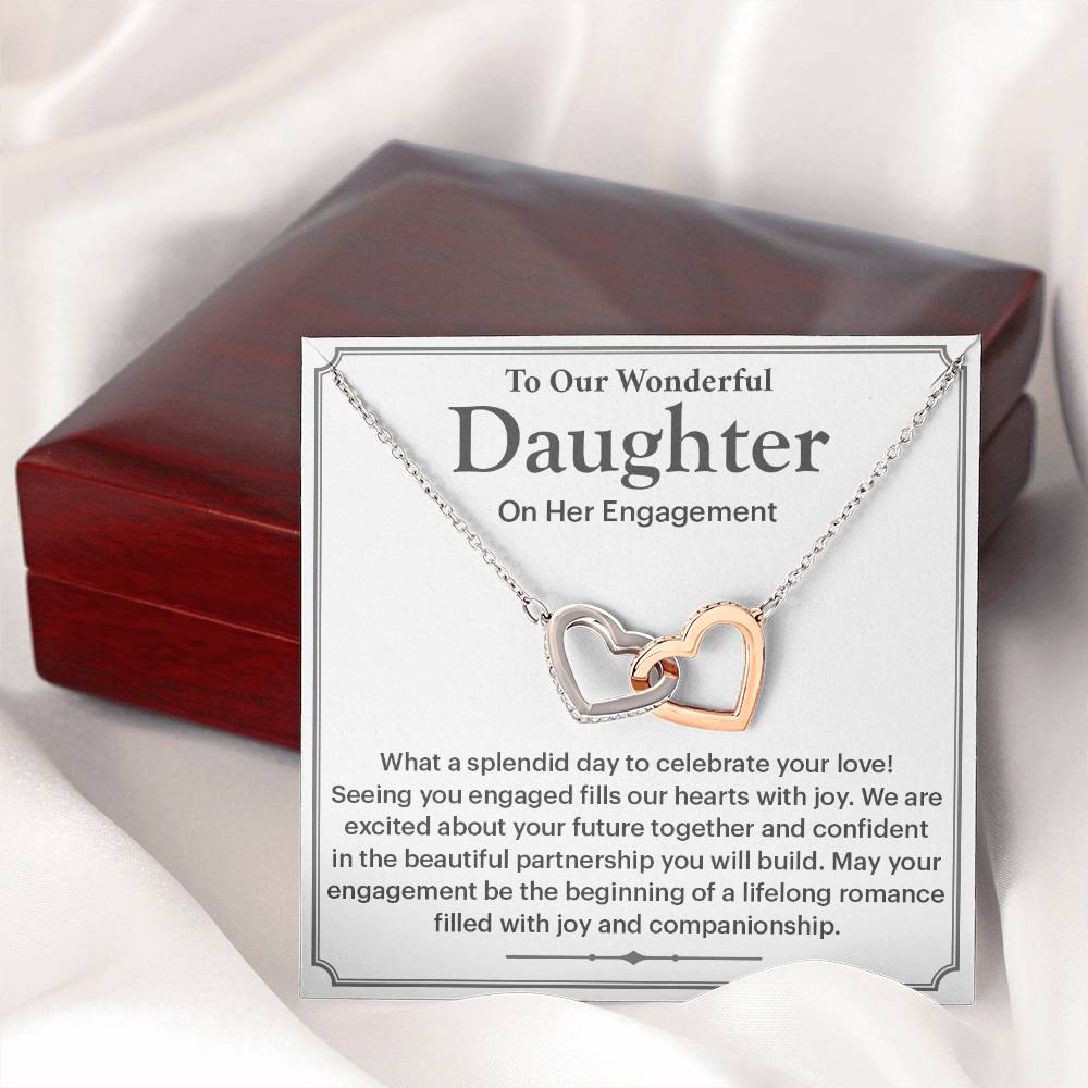 To Our Wonderful Daughter Daughter Engagement Necklace Engagement Gift For Daughter Sentimental Gift For Daughter’s Engagement Jewelry Gift For Daughter’s Engagement Wedding Journey Gift For Daughter Jewelry Gift For Daughter Special Engagement Gift