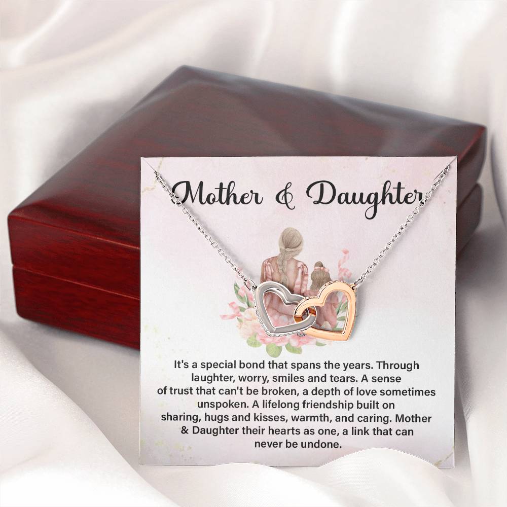 Mother Daughter Necklace with Meaningful Message