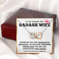 Badass Wife Necklace Gift with Crown Message Card