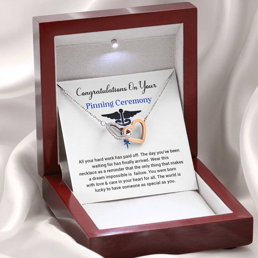 Congratulations On Your Pinning Ceremony Necklace Pinning Ceremony Necklace Gift Congratulations Pinning Ceremony Jewelry Pinning Ceremony Keepsake Necklace Special Heart Necklace Gift Gift For Graduates Pinning Ceremony