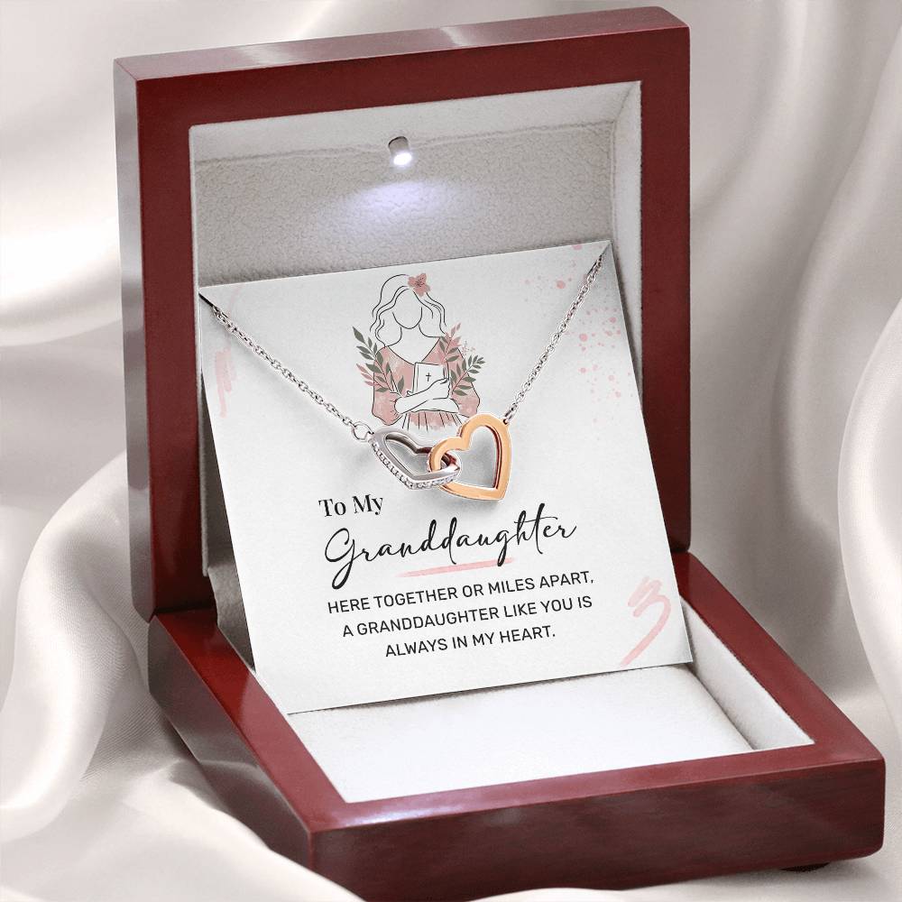 Granddaughter Necklace Gift – Heartfelt Message Card Inside