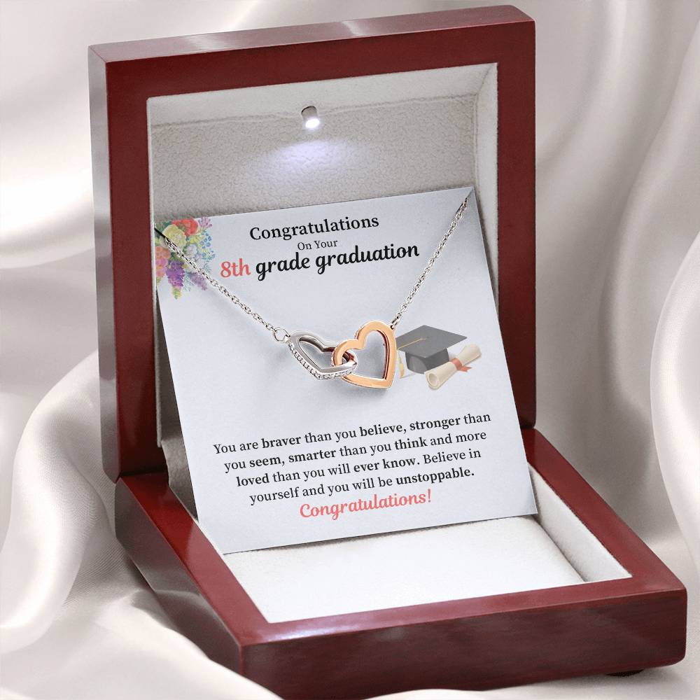 8th Grade Graduation Necklace Gift for Daughter or Granddaughter