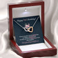 78th Birthday Gift for Her – Interlocking Hearts Necklace & Card