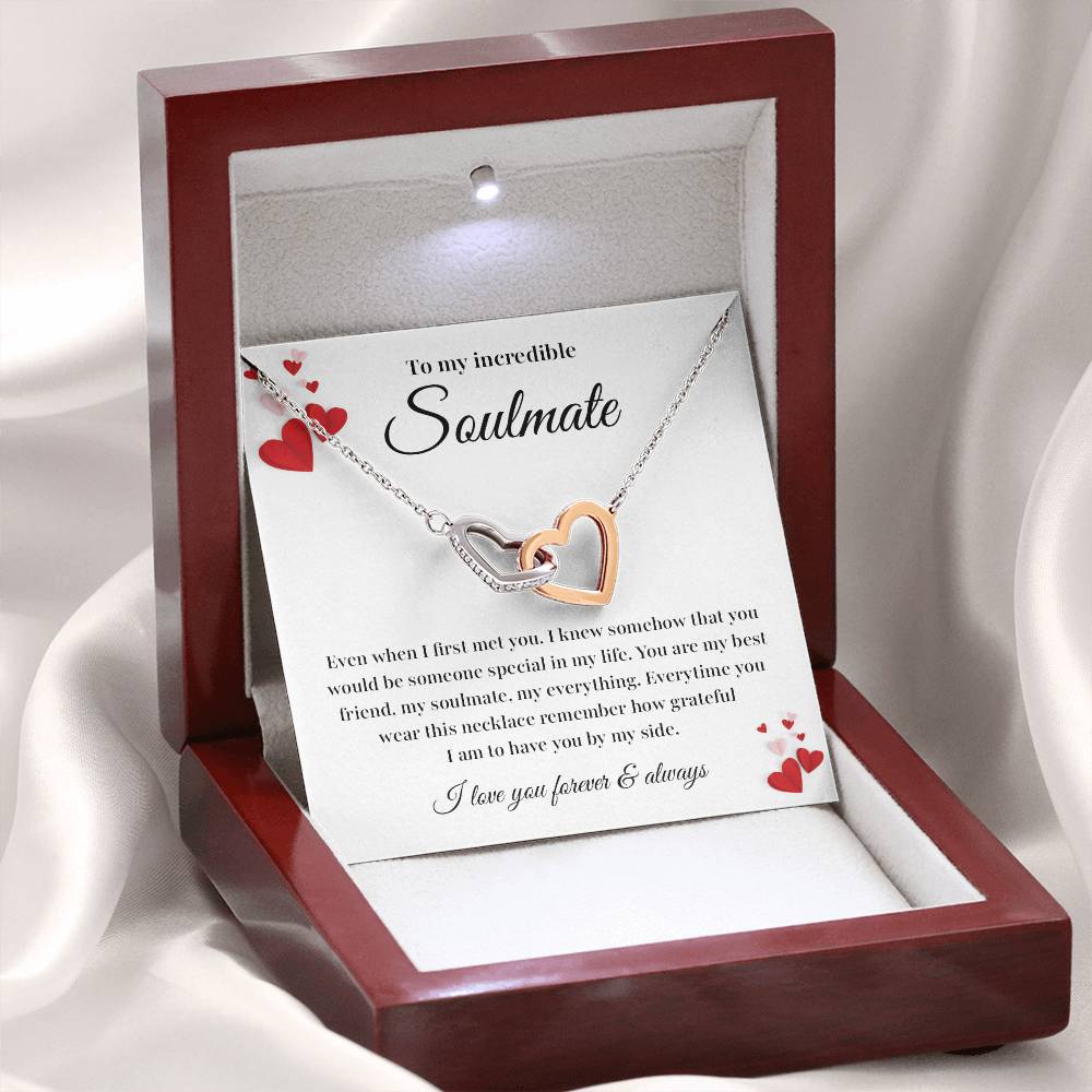 Soulmate Necklace Gift with Card and Gift Box