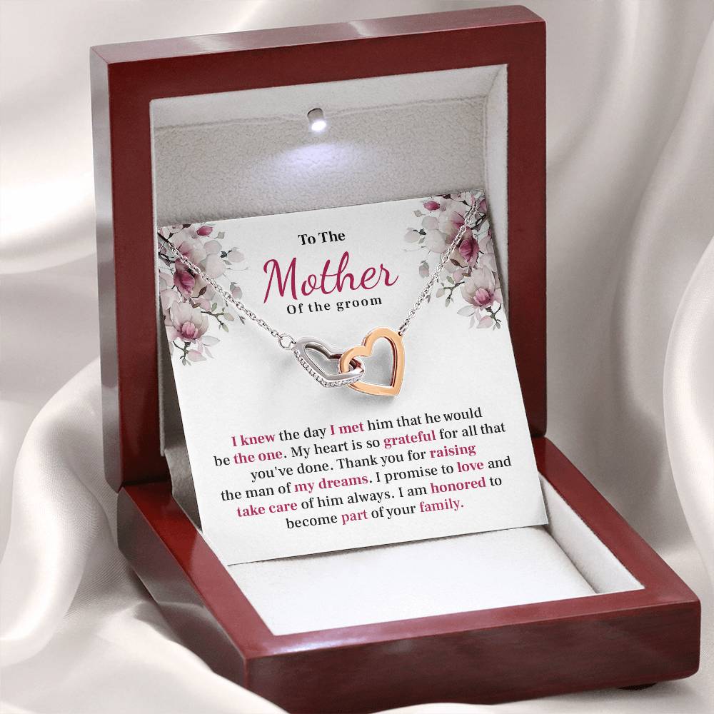 Sentimental Mother of Groom Jewelry With Message Card
