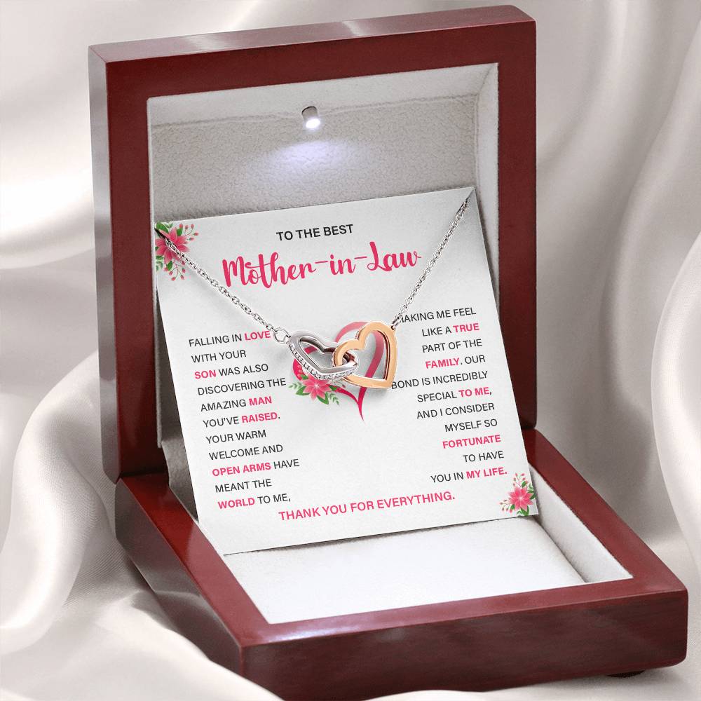Mother-in-Law Necklace Gift from Daughter-in-Law with Card
