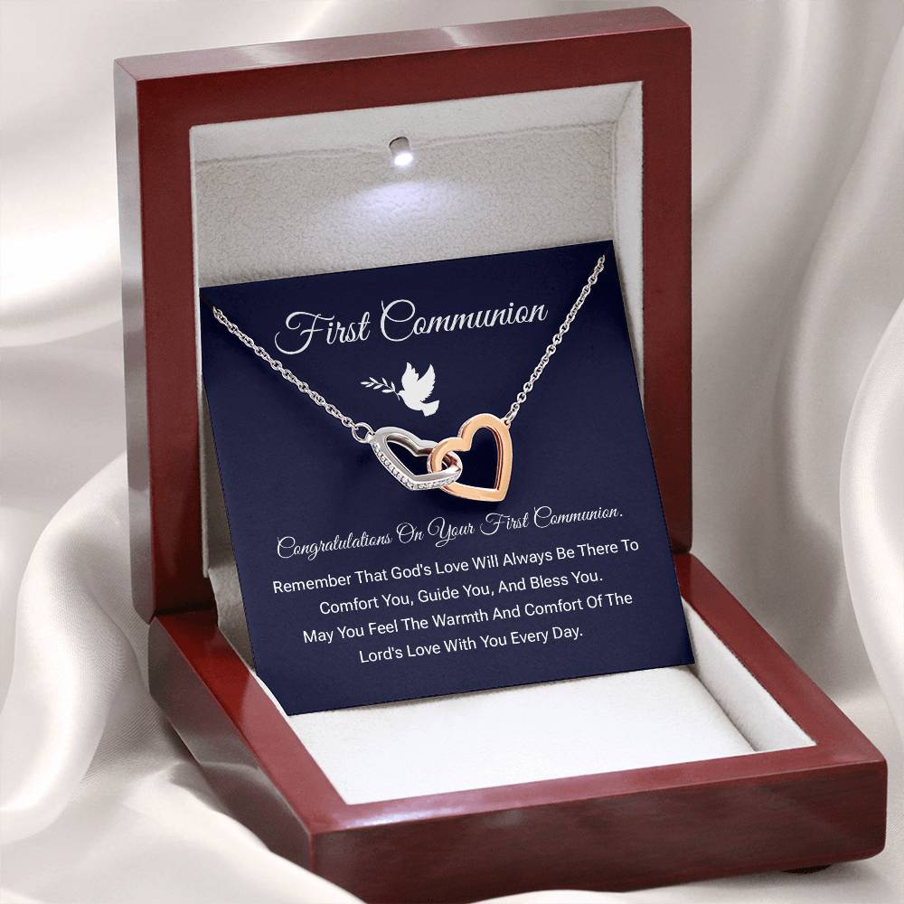 First Communion Necklace Gift – Religious Keepsake for Girls