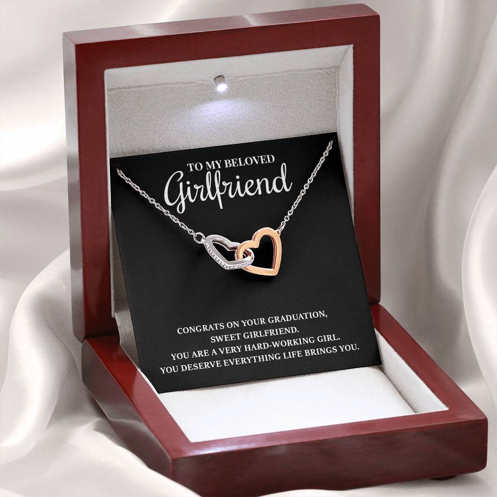 Graduation Necklace Gift for Girlfriend, Heart Design