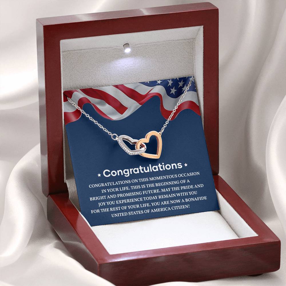 Congratulations Necklace For New U.s. Citizen Necklace For U.s. Citizen Amelia Gift For New American Patriot Proud New Citizen Jewelry Necklace For Becoming A U.s. Citizen U.s. Patriot Achievement Necklace Necklace For Achieving U.s. Citizenship