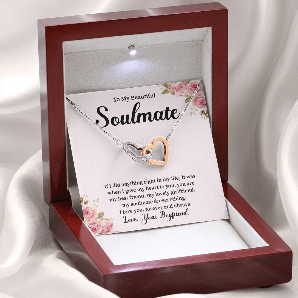 Boyfriend to Girlfriend Soulmate Necklace Gift Box