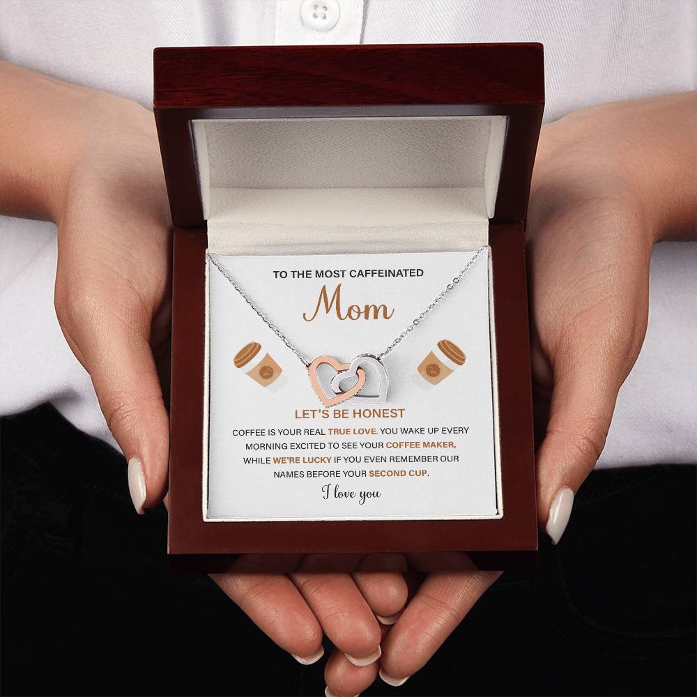 To The Most Caffeinated Mom Caffeinated Mom Necklace Gift Best Mom Ever Necklace Bond With Mom Necklace Spiritual Bond With Mom Necklace Forever Loved Mom Necklace Eternal Bond With Mom Necklace Thoughtful Gift For Mom Unique Gift For Mother-child Bond