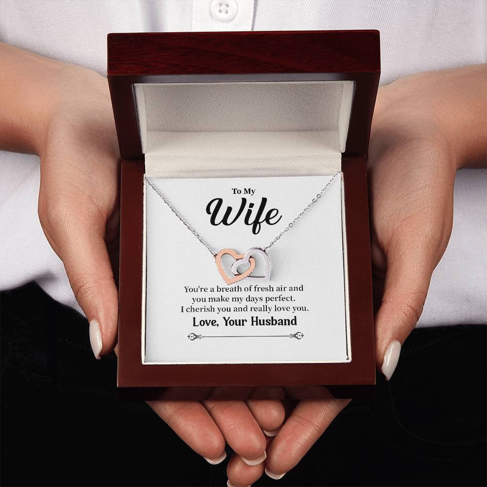Romantic Necklace Gift for Wife from Husband with Message