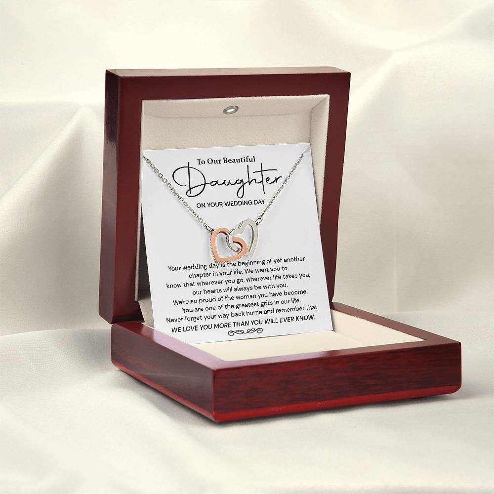 To Our Beautiful Daughter On Your Wedding Day Daughter Wedding Day Gift Wedding Necklace For Daughter Sentimental Wedding Gift For Daughter Meaningful Wedding Gift From Parents Celebrating Daughter On Wedding Day Emotional Gift For Daughter From Parents