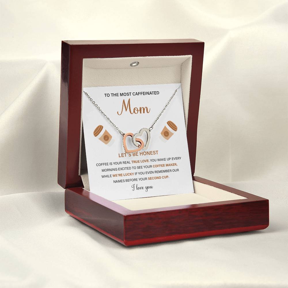 To The Most Caffeinated Mom Caffeinated Mom Necklace Gift Best Mom Ever Necklace Bond With Mom Necklace Spiritual Bond With Mom Necklace Forever Loved Mom Necklace Eternal Bond With Mom Necklace Thoughtful Gift For Mom Unique Gift For Mother-child Bond