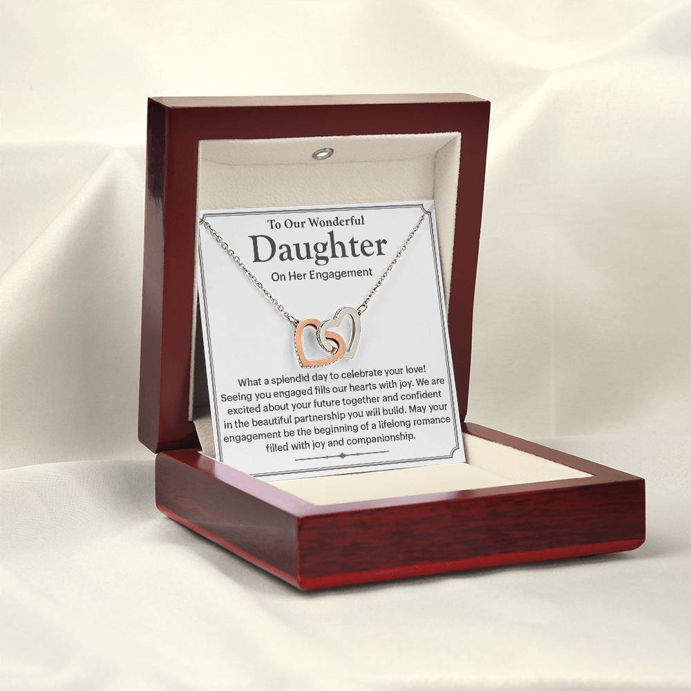 To Our Wonderful Daughter Daughter Engagement Necklace Engagement Gift For Daughter Sentimental Gift For Daughter’s Engagement Jewelry Gift For Daughter’s Engagement Wedding Journey Gift For Daughter Jewelry Gift For Daughter Special Engagement Gift