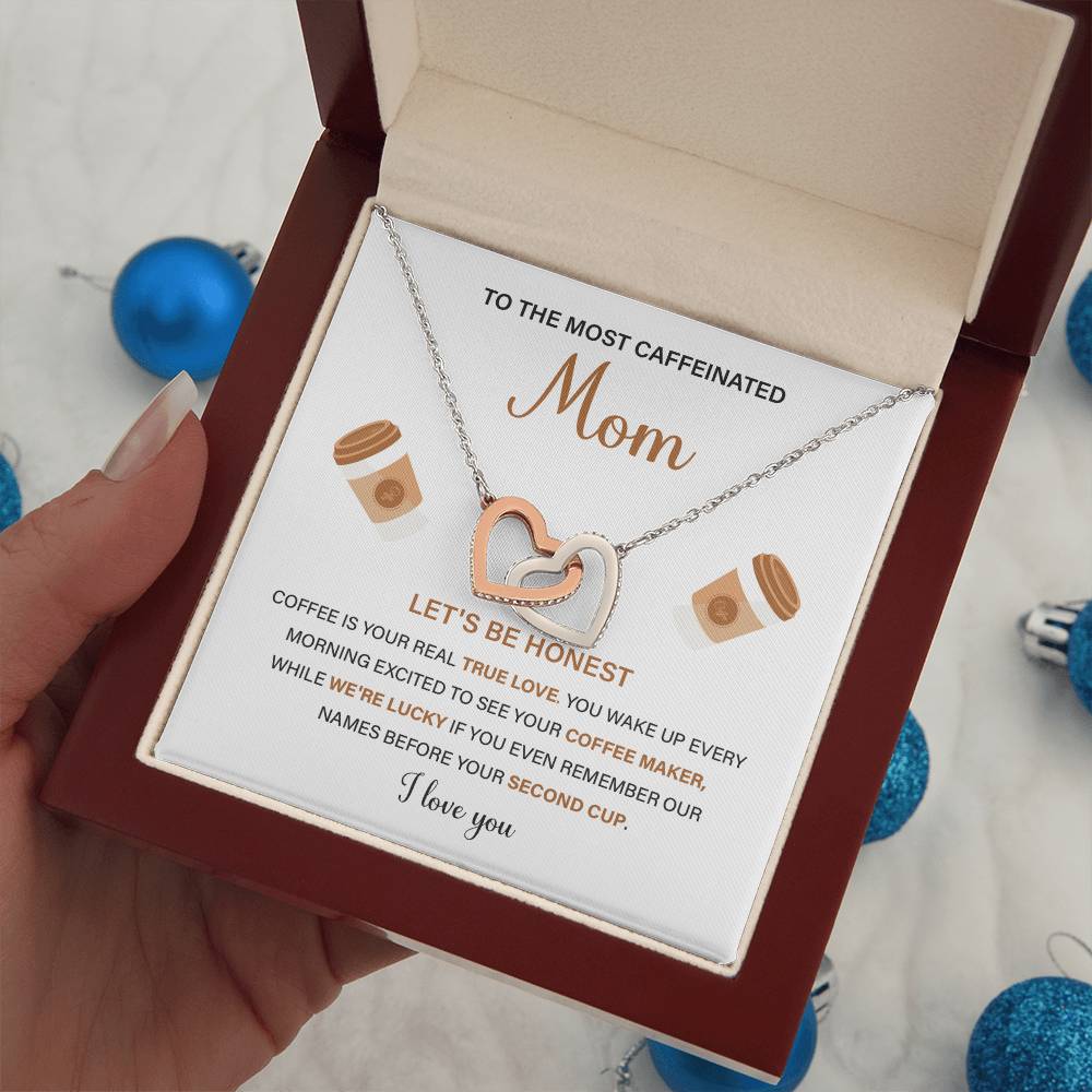 To The Most Caffeinated Mom Caffeinated Mom Necklace Gift Best Mom Ever Necklace Bond With Mom Necklace Spiritual Bond With Mom Necklace Forever Loved Mom Necklace Eternal Bond With Mom Necklace Thoughtful Gift For Mom Unique Gift For Mother-child Bond