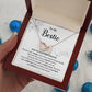 Bestie Interlocking Heart Necklace with Message Card