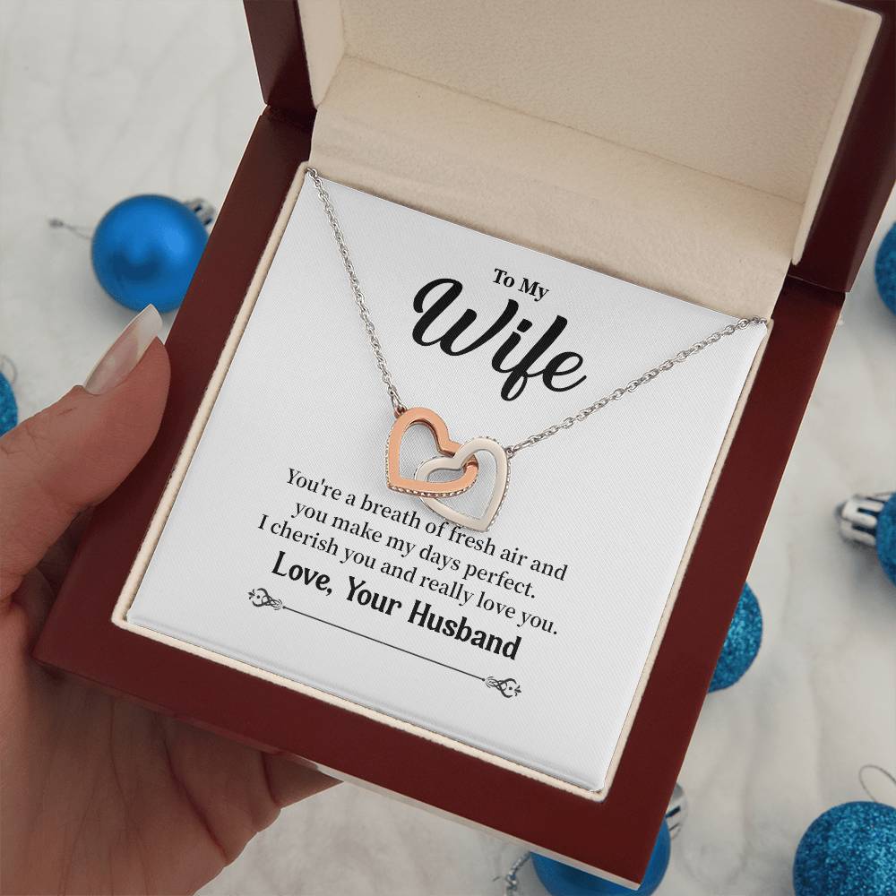 Romantic Necklace Gift for Wife from Husband with Message