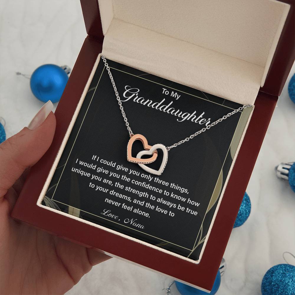 Granddaughter Necklace Gift from Nana with Message Card
