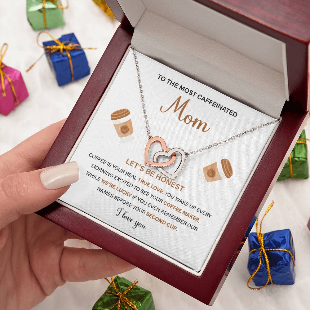 To The Most Caffeinated Mom Caffeinated Mom Necklace Gift Best Mom Ever Necklace Bond With Mom Necklace Spiritual Bond With Mom Necklace Forever Loved Mom Necklace Eternal Bond With Mom Necklace Thoughtful Gift For Mom Unique Gift For Mother-child Bond