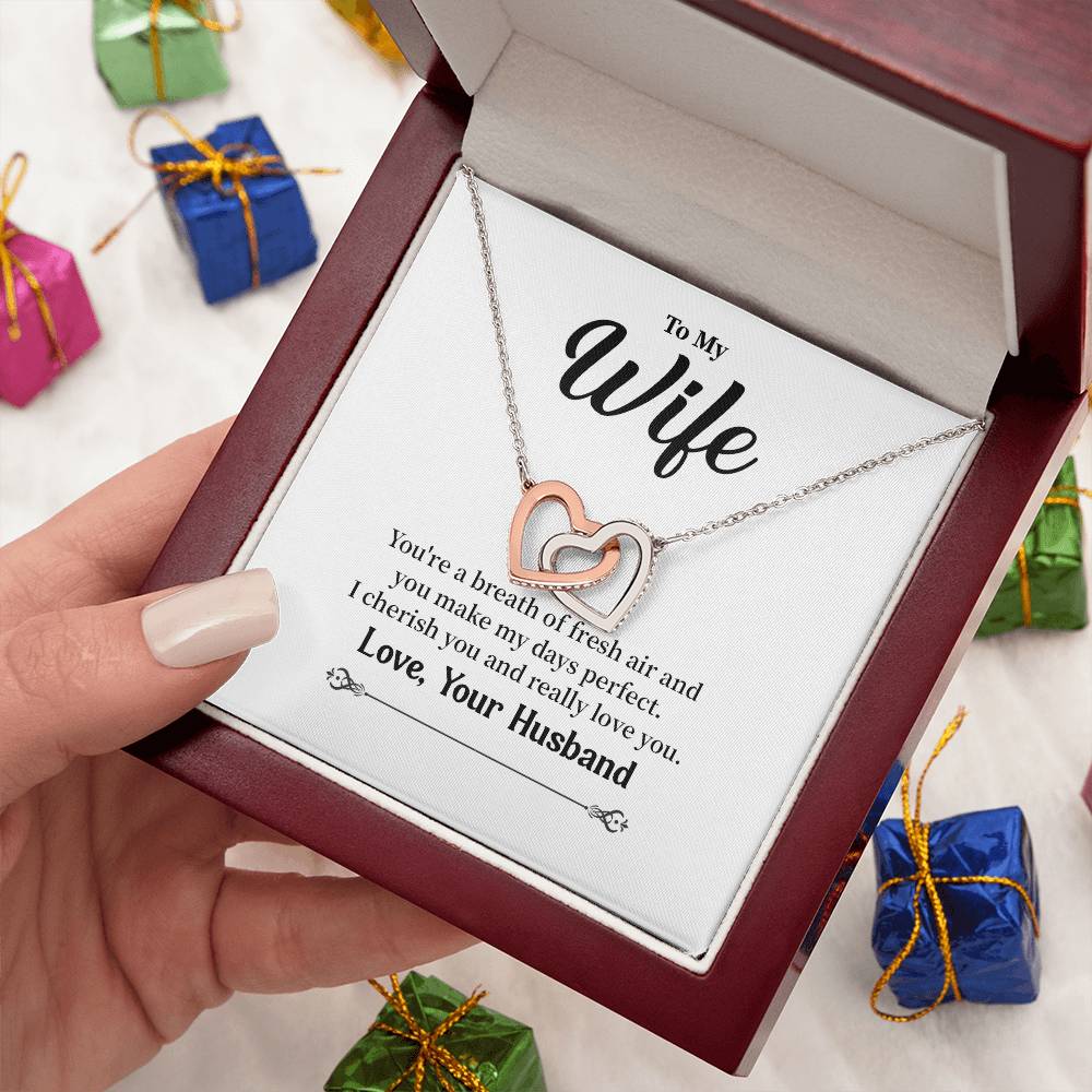 Romantic Necklace Gift for Wife from Husband with Message
